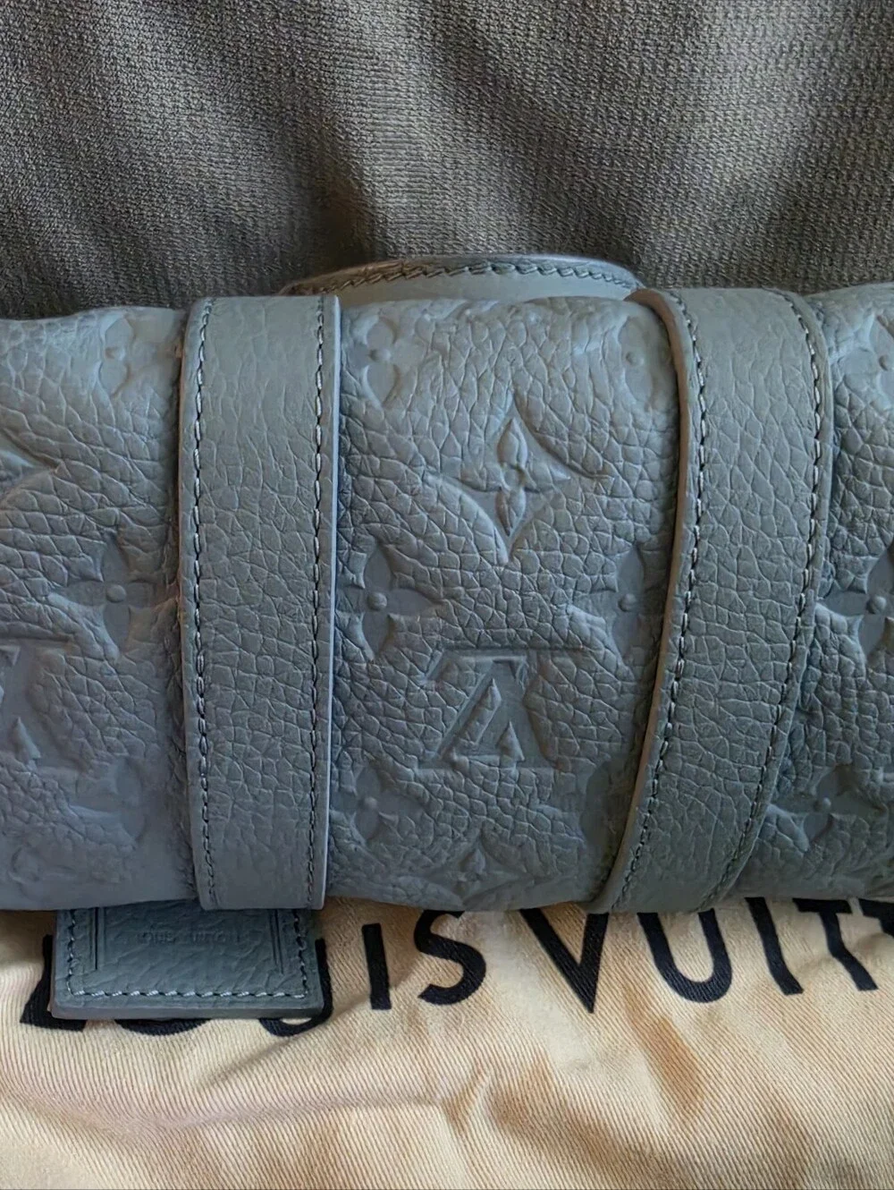 Louis Vuitton Keepall Bandouliere 25 In Misty Lake Green